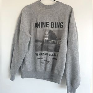 Anine Bing Gray Sweatshirt